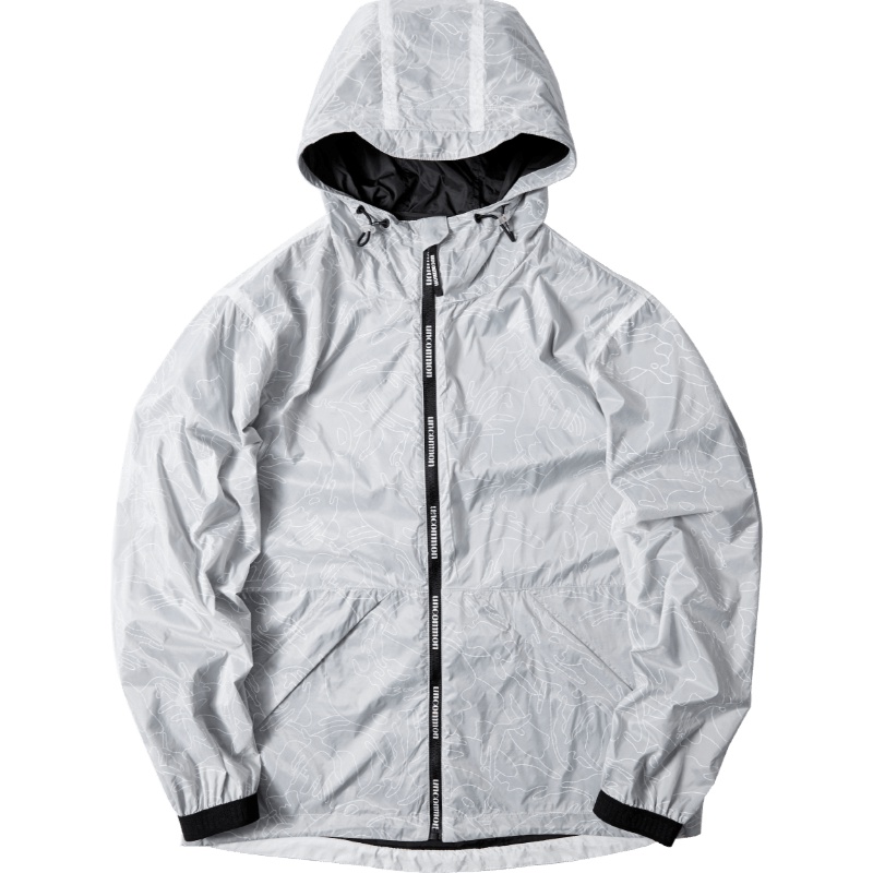 黑鲸时尚印花连帽夹克2019春季外套男女同款CWJAJ19056A