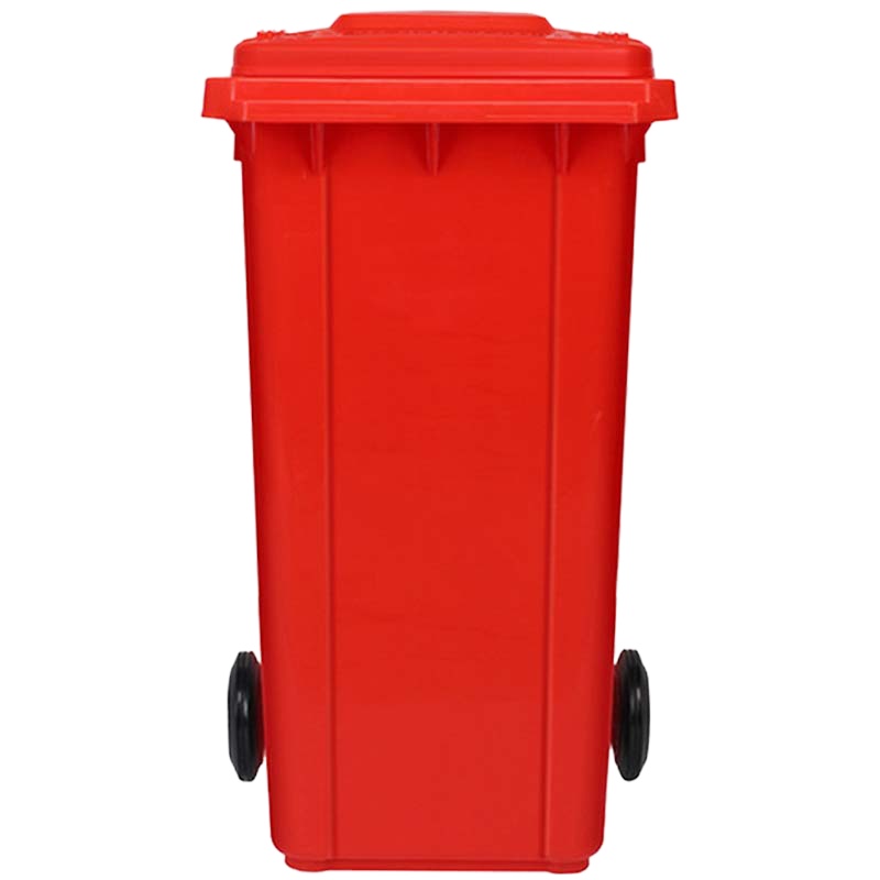 b2V 景城 加厚方形带盖垃圾桶 240L 红色