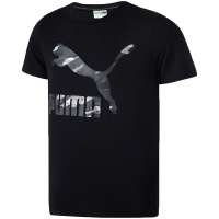 PUMA 彪马男装跑步训练经典LOGO款圆领短袖T恤579405.. L 57940561黑
