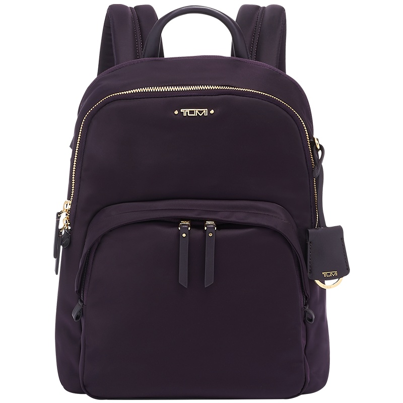 TUMI途明 VOYAGEUR系列 女士双肩背包电脑包0196306BBY-黑紫色