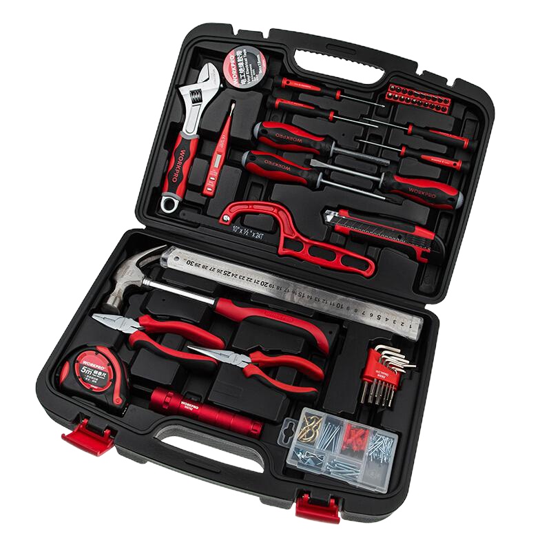 万克宝(WORKPRO) 多功能实用家用工具箱套装50件套 工具套装电工木工维修五金手动工具组套工具盒