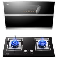 万家乐 烟灶厨电套餐装 20立方大风力 侧吸式烟灶联动单抽吸油烟机 单嵌入燃气灶具天然气L5C+KJ055B