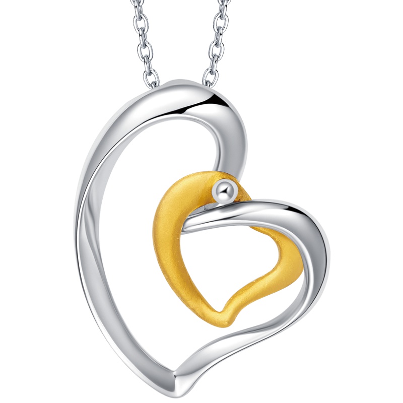 周大福首饰PT950铂金白金黄金吊坠PT157381