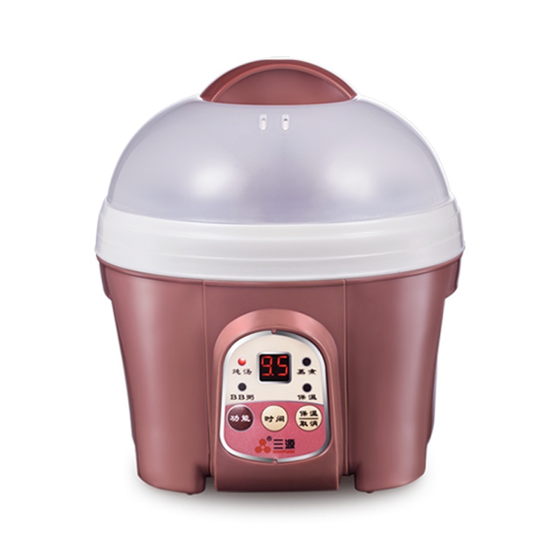 三源家用隔水电炖锅1L 白瓷多功能电炖盅1-2人BB粥炖汤定时