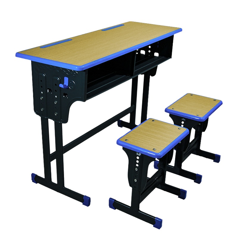 [红心家居]课桌椅加固培训桌椅可升降双人学习桌椅简约学习书桌