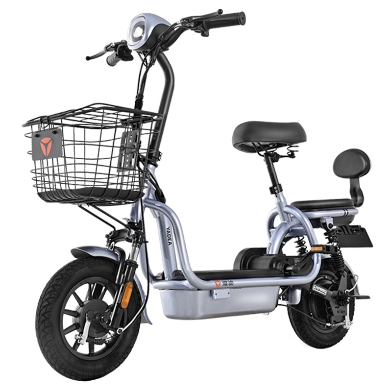 雅迪新款可可PLUS 48V可提锂电电动车时尚电动自行车 逸动灰