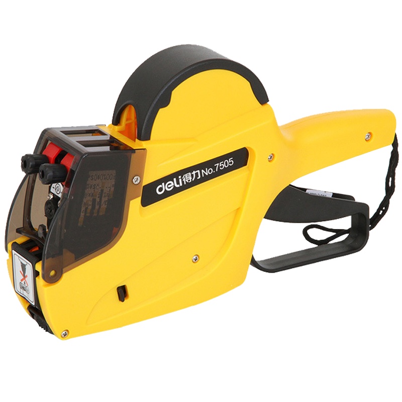 得力(deli)7505 10位耐用双排标价机 打码机 打价器 打码枪 超市单排价格标签机 打生产日期打价机 喷码机