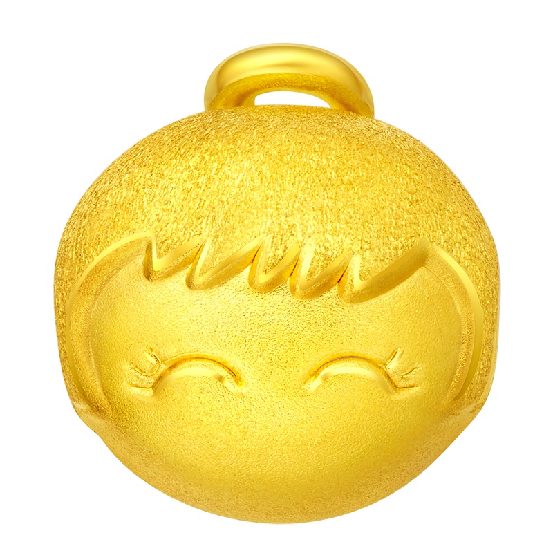 周大福首饰福星宝宝转运珠足金黄金坠R多款可选 R19203快乐宝宝