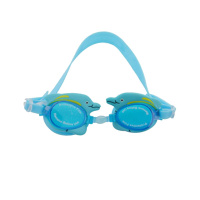 马博士婴幼儿游泳沐浴护目镜 卡通造型 柔软舒适 密封 海豚外框 蓝色