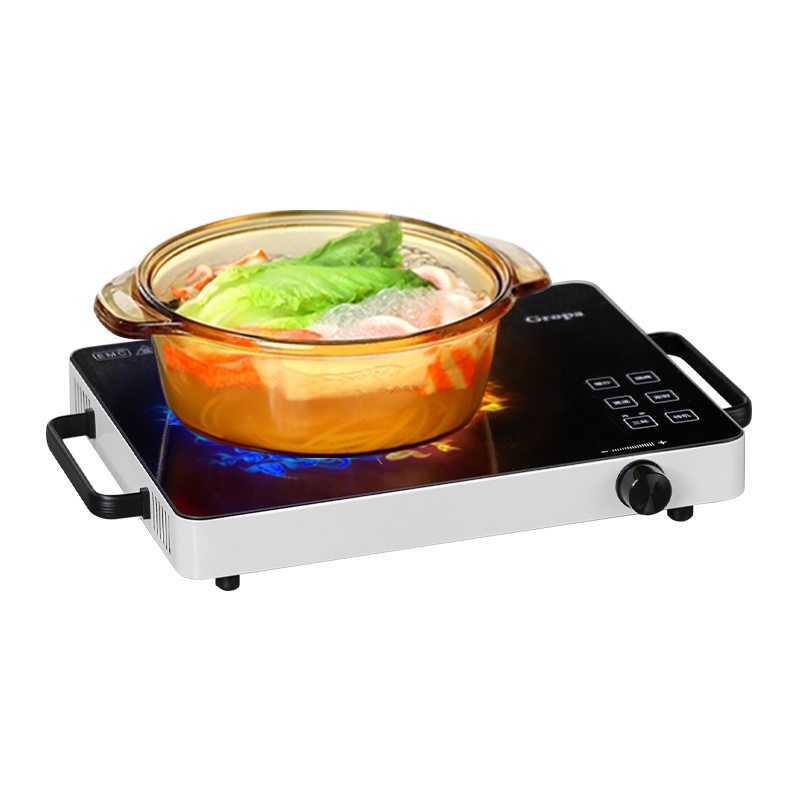 古牌(Gropa)电陶炉不挑锅具触控式2200W家用大功率电磁灶爆炒多功能旋钮式智能台式电磁炉