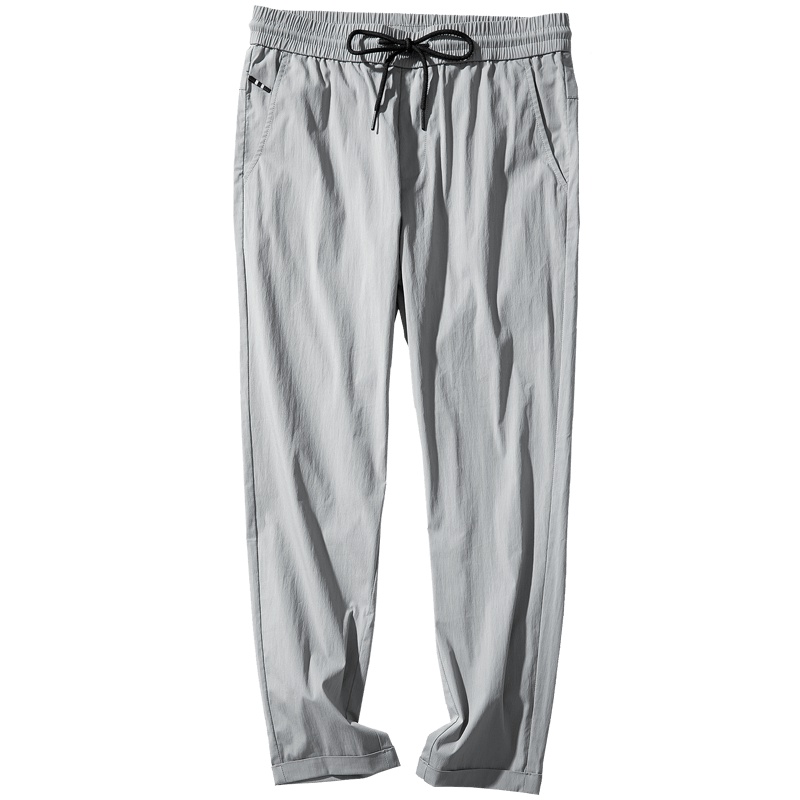 千纸鹤青年休闲九分裤男士宽松直筒2019年春季棉质9分裤90116