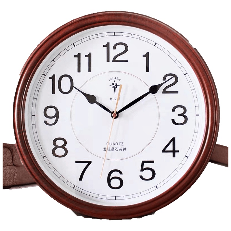 北极星 钟表简约大气挂钟客厅现代挂表静音卧室石英钟家用时尚时钟
