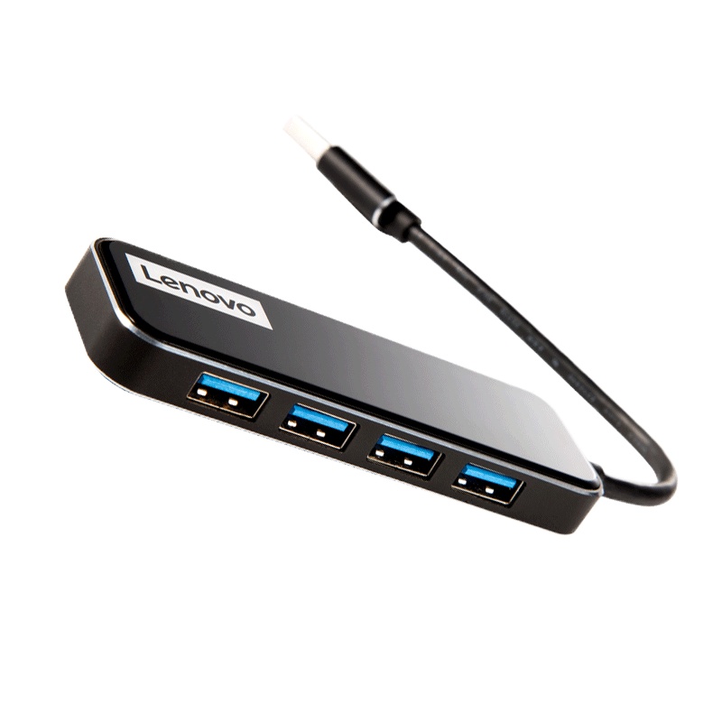 联想 USB3.0分线器 4口HUB集线器扩展坞高速拓展 玻璃外壳一拖四多接口延长线转换器 EA04 USB3.0分线器