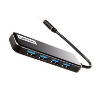 联想 USB3.0分线器 4口HUB集线器扩展坞高速拓展 玻璃外壳一拖四多接口延长线转换器 EA04 USB3.0分线器