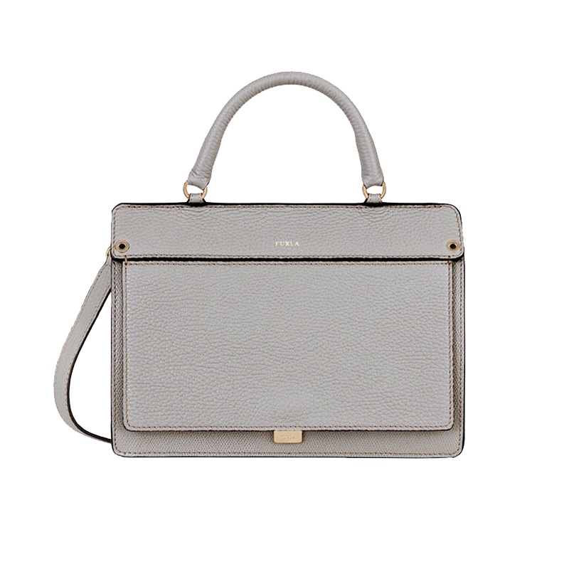 FURLA 芙拉 女士 牛皮 灰色 LIKE系列 S号 手提斜挎单肩包 978275