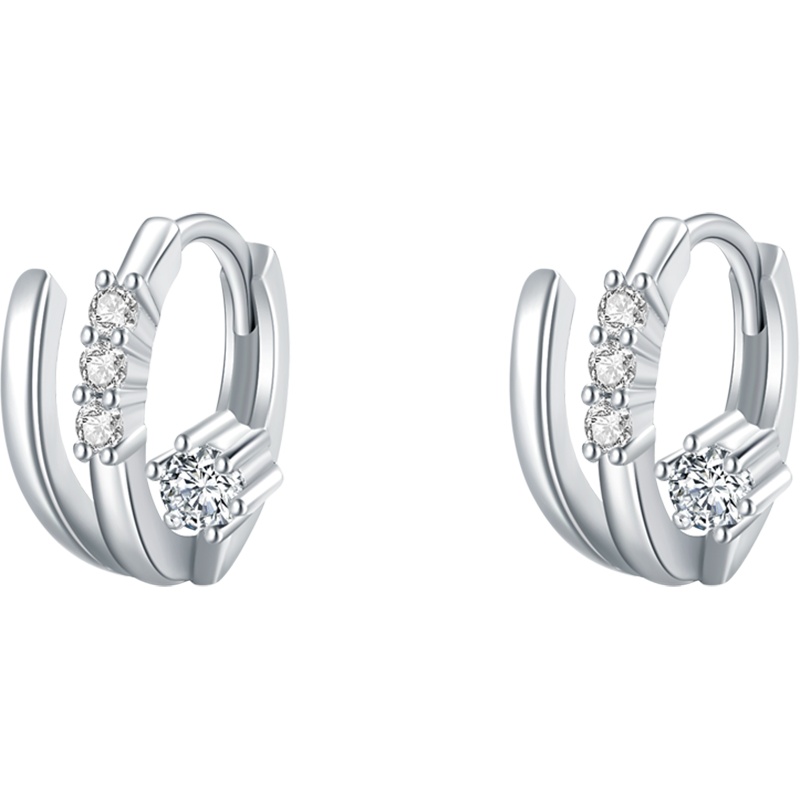 DTOTO S925银耳钉女纯银韩国耳环耳扣耳圈耳饰小耳垂适合显瘦