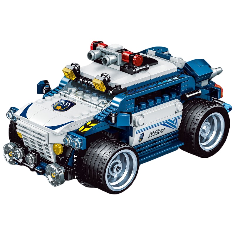 奥迪双钻拼搭积木机动特警遥控越野车HA389046-T