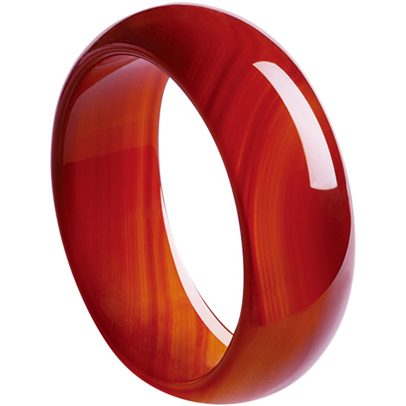 红玛天然水晶吉利手环玛瑙手镯女玉石首饰送礼