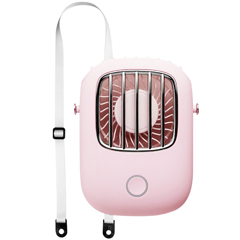 REMAX 如意系列挂脖风扇 F36 便携式USB迷你充电手持学生懒人挂脖子小电风扇 复古多功能挂脖静音电扇 樱花粉