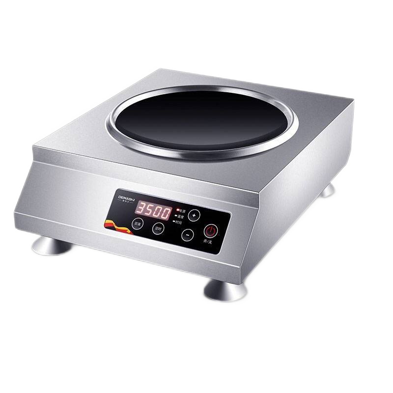 德玛仕DEMASHI商用电磁炉3500W大功率电磁炉商业火锅电池炉凹面商用电磁灶不锈钢 IH-TC-3500A(带锅)