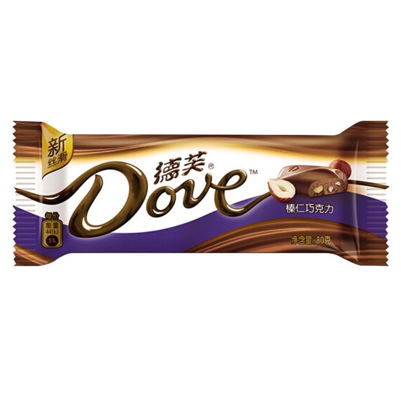 德芙(Dove)榛仁巧克力 80G/排块