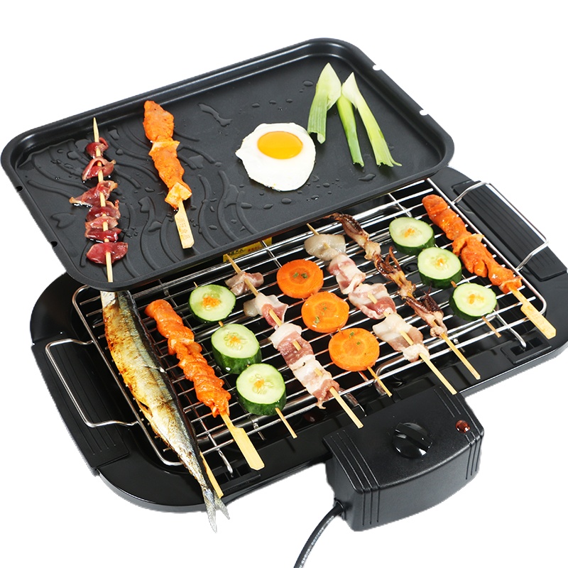 电烧烤炉商用电烤盘羊肉串电烤炉时光旧巷韩式家用无烟烤肉机烤架锅 大号+23宝(3-8人)