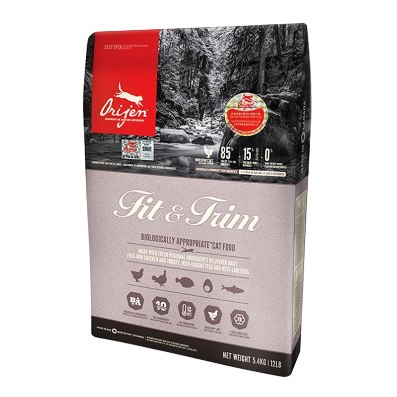原始猎食渴望Orijen 全价室内伴侣猫粮（肥胖适用）5.4kg加拿大进口低脂低卡减肥室内成猫粮