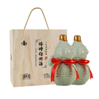 塔牌 绍兴酒 十年木盒吉祥典藏750ml*2瓶 礼盒装 糯米花雕酒 黄酒