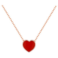 佰色传情(BRIR)小红心变色项链女ins潮网红纯银简约气质锁骨链