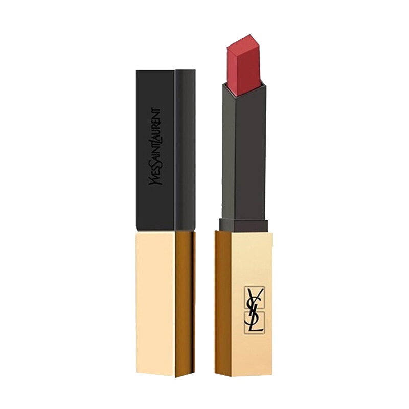 【国内专柜版】圣罗兰 细管纯口红 9 2.2g 小金条口红 棕调酒红色 复古哑光 持久显色