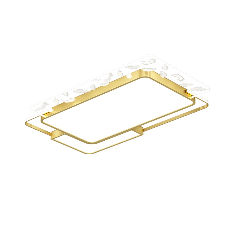 现代简约吸顶灯时尚轻奢金色客厅灯个性创意三色调光餐厅卧室灯具