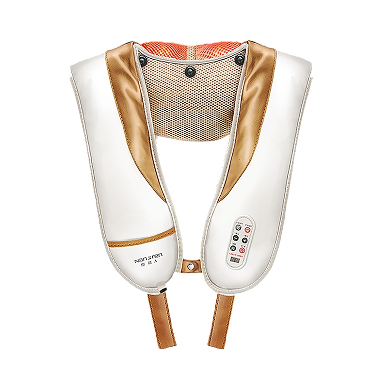 南极人(NanJiren ) 按摩披肩YD-802G颈椎按摩器肩颈按摩披肩颈部腰部背部过热保护支持定时功能捶打按摩金色