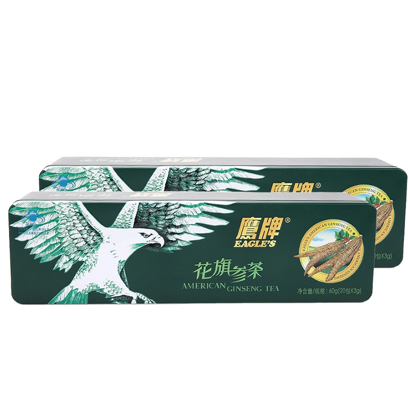 鹰牌(PRO&EAGLE)花旗参茶120g(20包*3g*2盒)西洋参茶 礼盒装 冲饮 保健茶饮