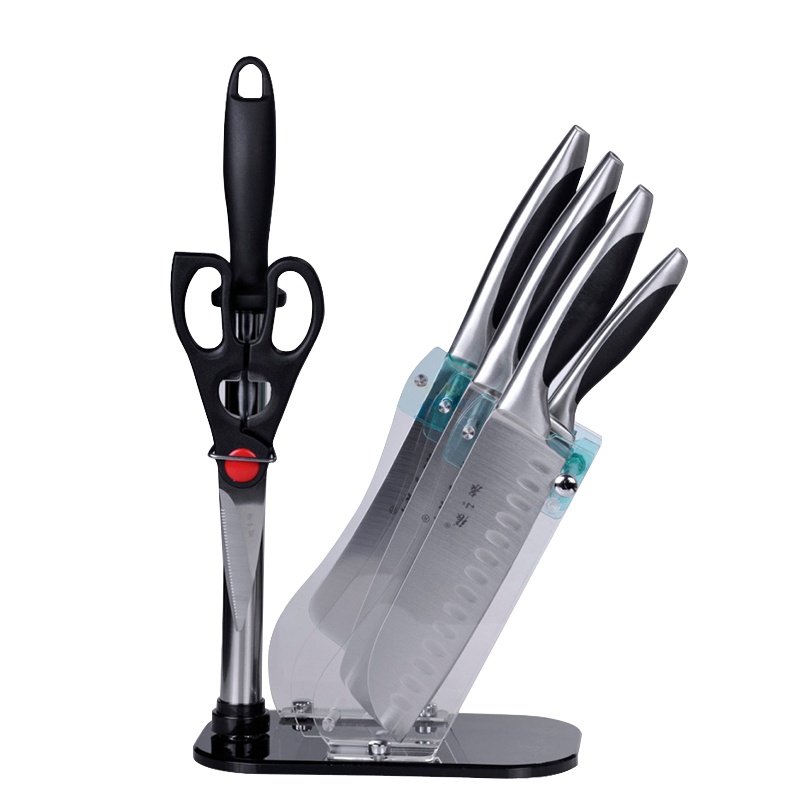 张小泉(Zhang Xiao Quan)套刀N5493不锈钢厨房七件套菜刀切片刀斩骨刀刀具组合