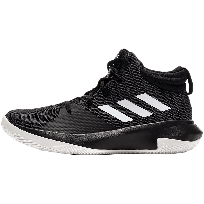 【自营】adidas阿迪达斯男儿童鞋儿童篮球鞋休闲运动鞋AC7627 AC7627黑色+白色 /适合脚长220mm