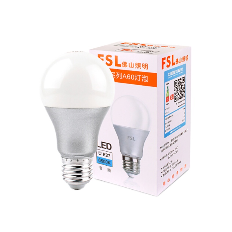 佛山照明(FSL)LED灯泡节能球泡5W螺旋口E27炫银日光色6500K(个)