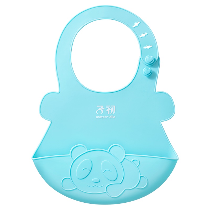 子初儿童硅胶餐盘辅食碗一体式吸盘碗防摔宝宝分格餐具盒卡通餐垫 蓝色