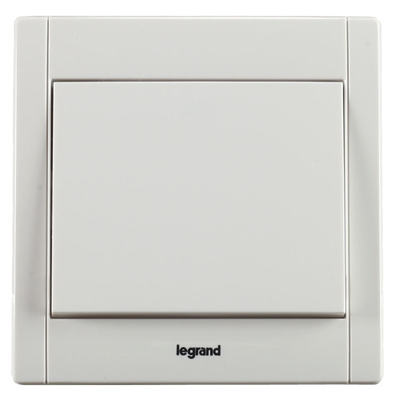 tcl罗格朗Legrand开关插座面板美涵白色一开单控一位单极单联家用暗装墙壁电源86型单控开关
