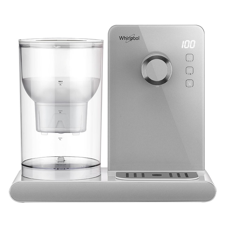 惠而浦(Whirlpool)饮水机WK-AP02Q-2银 台式速热家用办公室智能饮水机直饮机 智能温控 四重过滤 净化饮