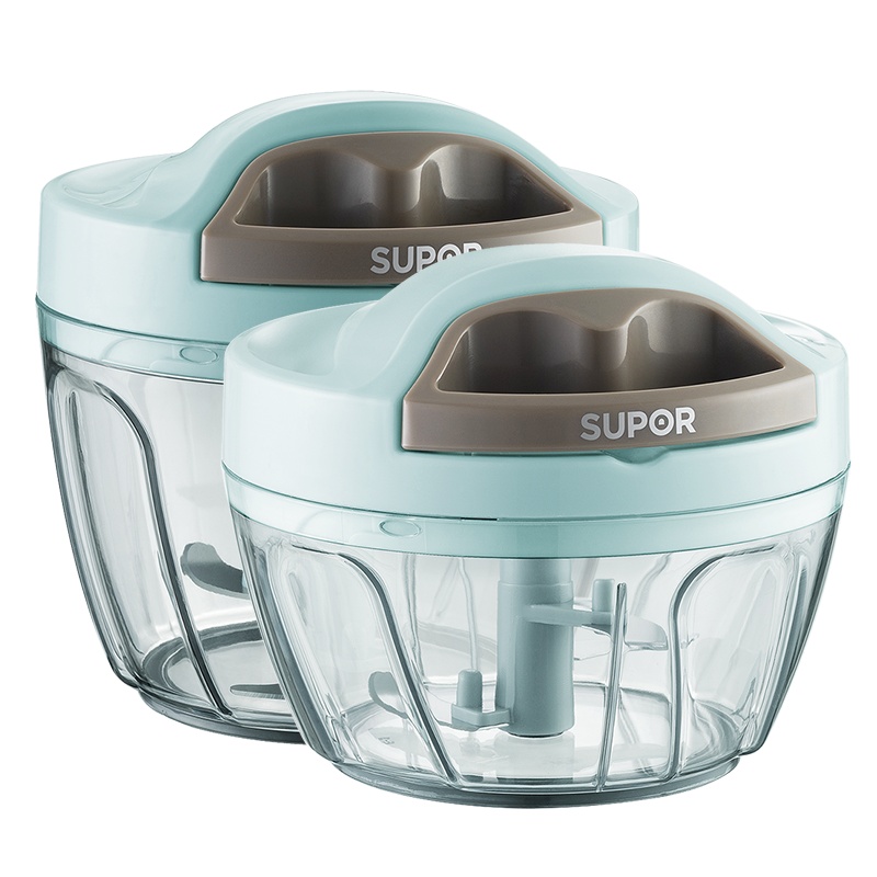 苏泊尔(SUPOR)蒜泥器手动压蒜捣蒜泥神器打蒜蓉大蒜搅碎机切绞拉蒜末家用组合KG40AB10+KG65AB10