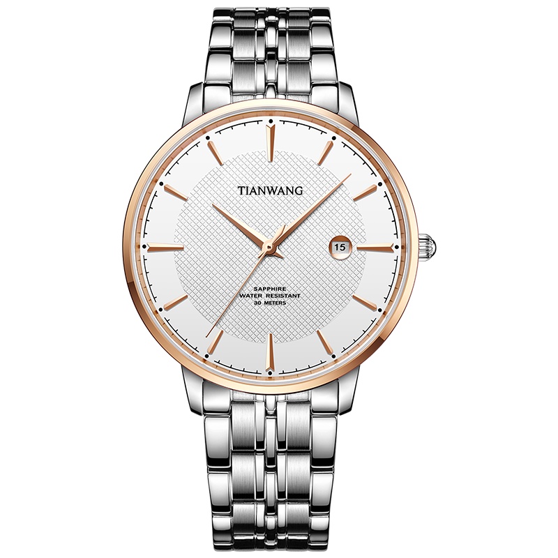 天王表(TIANWANG)手表 新品简约男表时尚女表防水石英表情侣手表钢带31189