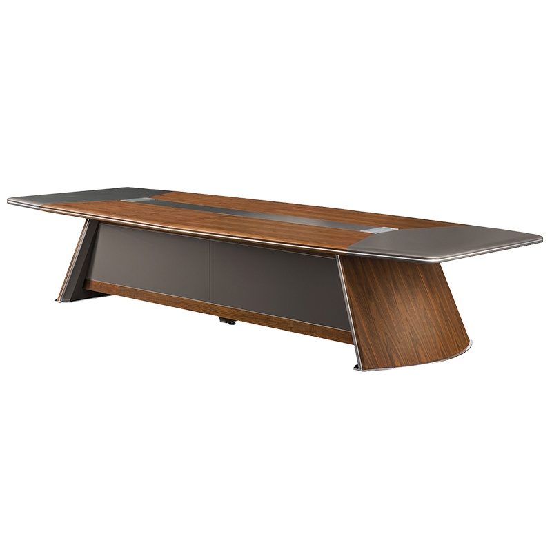 鑫金虎 办公大气会议桌椅组合简约现代洽谈桌大型家具长方形接待长条桌