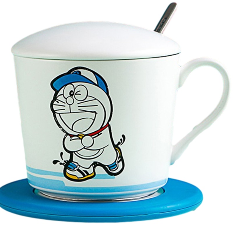 贝瑟斯 多啦a梦55度恒温加热器保暖杯垫电带底座水杯杯子热牛奶马克杯