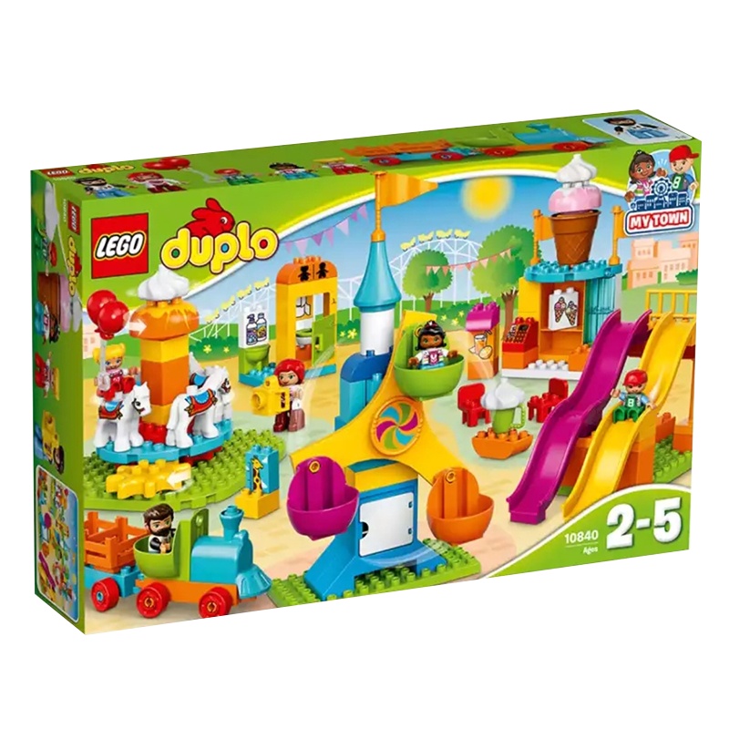 [全球购]乐高(LEGO)积木 得宝10840 大型游乐园2-5岁    积木 益智  儿童成人玩具  送礼