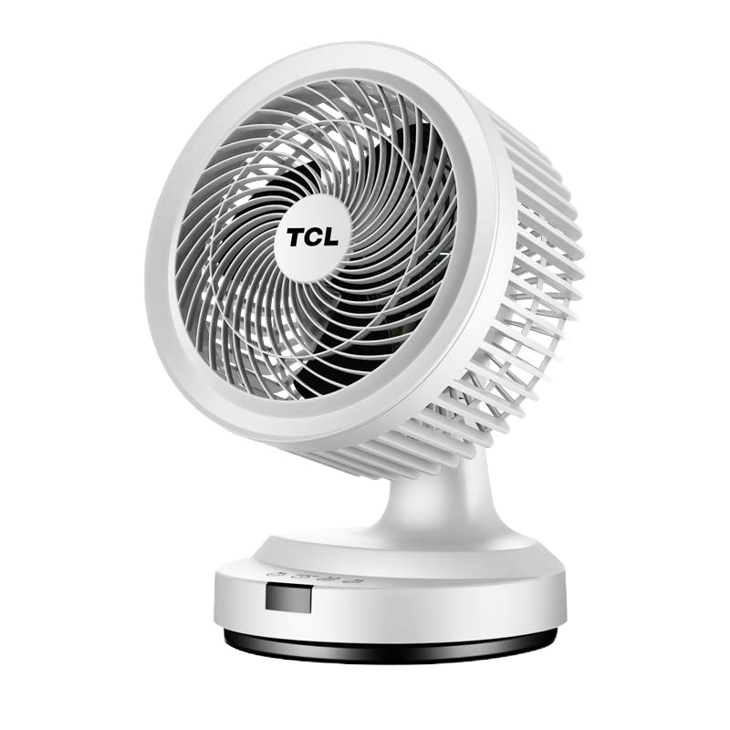 TCL电风扇空气循环扇家用台式风扇静音涡轮对流电扇学生摇头台扇TXS-20KDY(白)