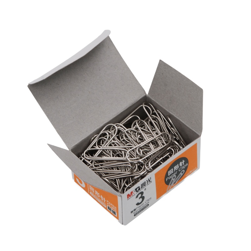晨光 ABS91696办公用3号金属回形针纸盒装回形曲别针 办公家用资料整理 加厚电镀表层 10盒装