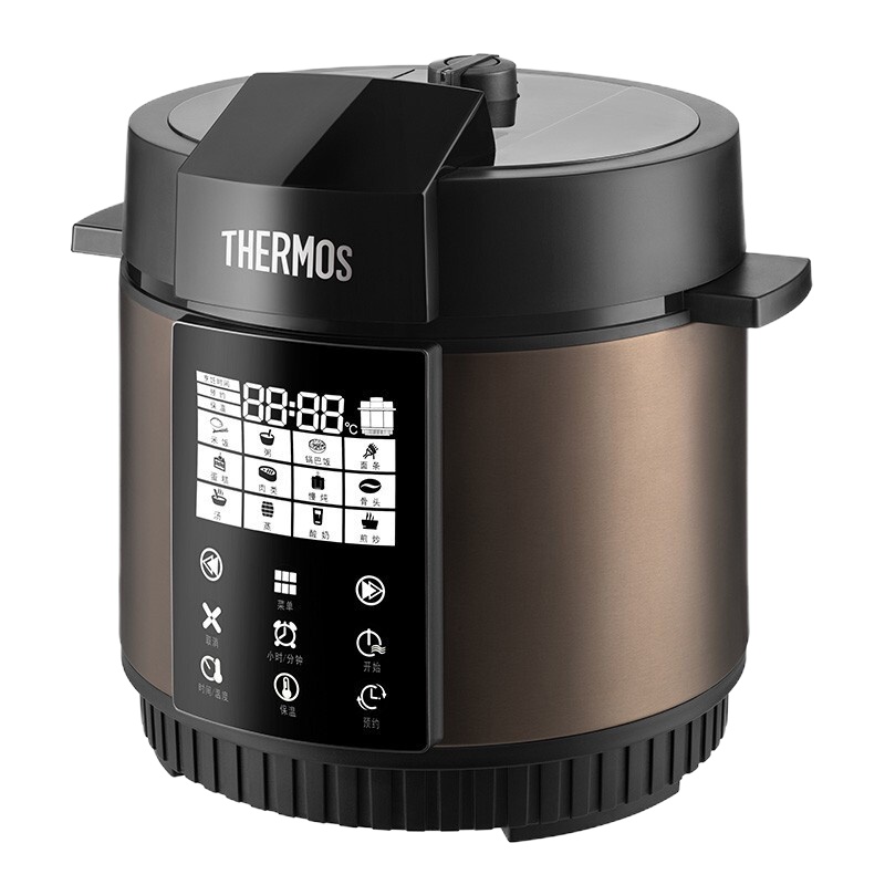 膳魔師(THERMOS)EHA-4531E电压力锅自动控压防干烧保温家用高压锅智能预约自动泄压