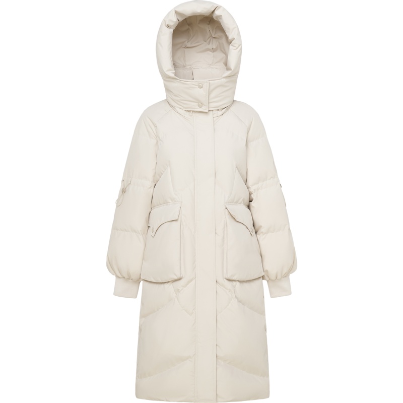 波司登羽绒服女可脱卸帽中长款新款保暖时尚外套_1