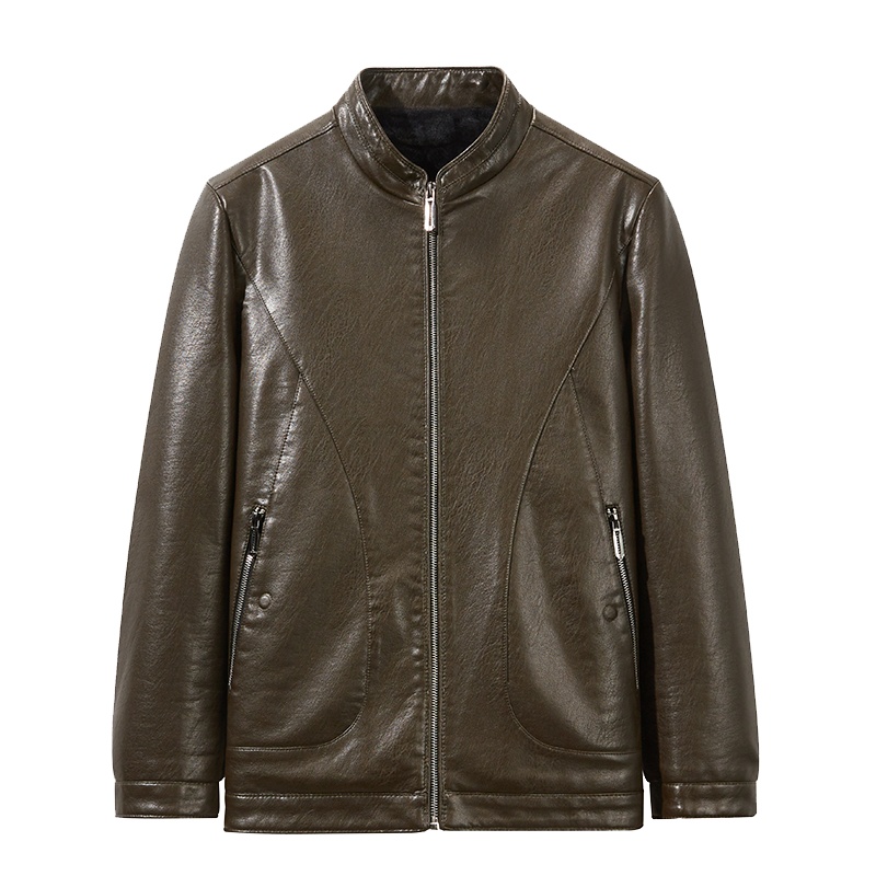 花花公子冬季新款时尚皮毛一体男款外套士皮衣时尚休闲皮夹克时尚