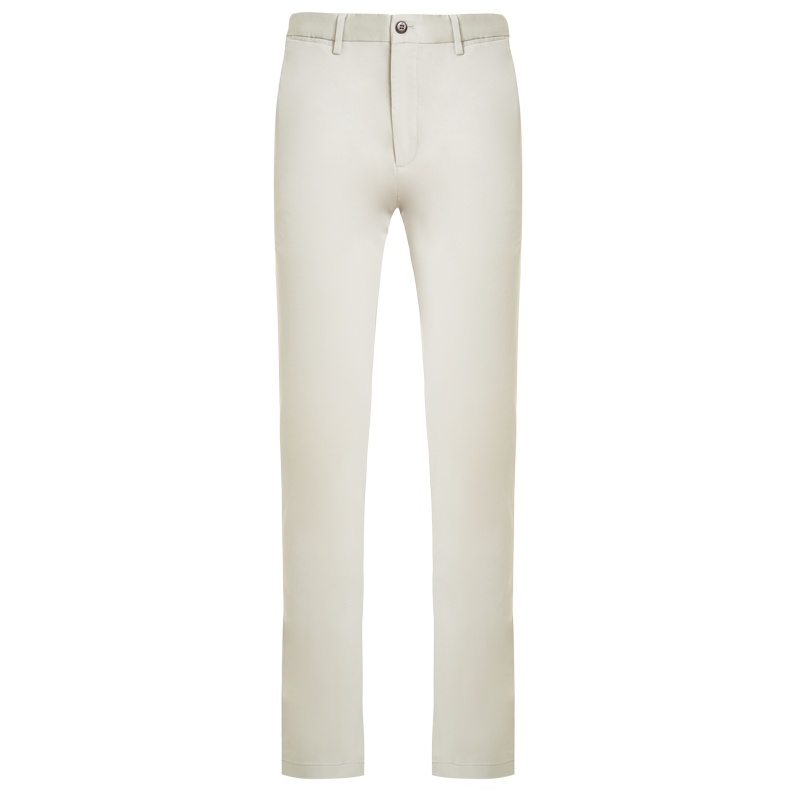 依文男款裤子商务舒适休闲直筒卡其色休闲裤EB550213